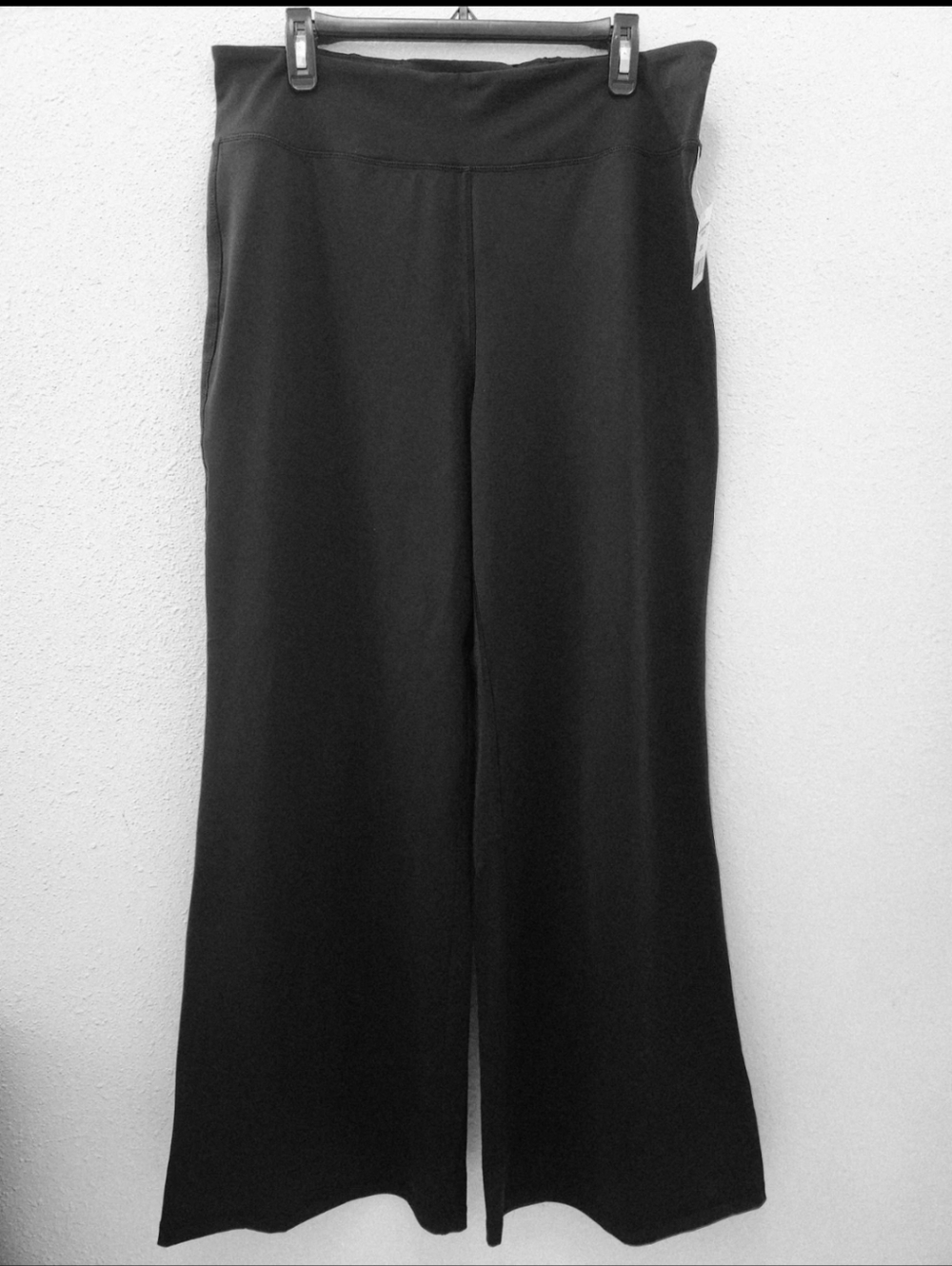 NWT Dip Women's Plus Black Wide-Leg Pull-On Yoga Active Pants 2X